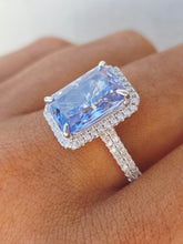 Load image into Gallery viewer, Lavender Ice Statement Ring - Sterling Silver with Rhodium
