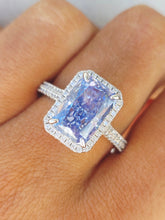 Load image into Gallery viewer, Lavender Ice Statement Ring - Sterling Silver with Rhodium