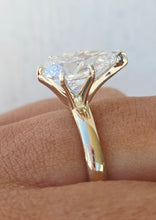 Load image into Gallery viewer, 3.09 Carat Pear Lab Diamond Engagement Ring - 14K Yellow Gold