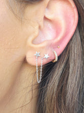 Load image into Gallery viewer, Double Piercing Star Stud Earring
