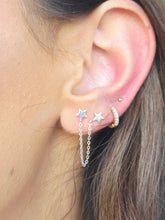 Load image into Gallery viewer, Double Piercing Star Stud Earring