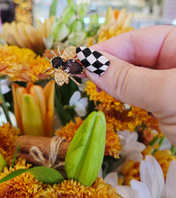 Load image into Gallery viewer, Smokey Topaz &amp; Gold Bee Pin