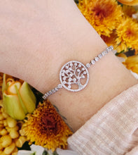 Load image into Gallery viewer, Tree of Life Bolo Adjustable Bracelet - Sterling Silver