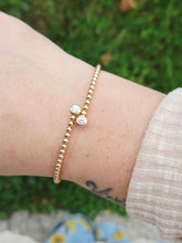 Load image into Gallery viewer, Bypass Diamond Bangle - 14K Yellow Gold
