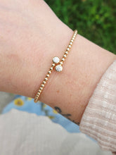Load image into Gallery viewer, Bypass Diamond Bangle - 14K Yellow Gold