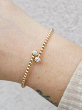 Load image into Gallery viewer, Bypass Diamond Bangle - 14K Yellow Gold