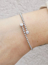 Load image into Gallery viewer, Bypass Diamond Bangle - 14K White Gold