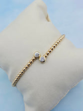 Load image into Gallery viewer, Bypass Diamond Bangle - 14K Yellow Gold