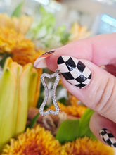 Load image into Gallery viewer, Diamond Dog Bone - 14K White Gold