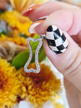 Load image into Gallery viewer, Diamond Dog Bone - 14K White Gold