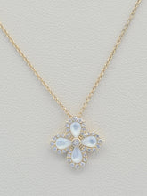 Load image into Gallery viewer, Mother of Pearl Flower Necklace - 14K Yellow Gold