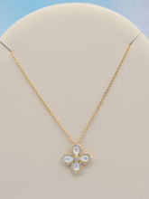 Load image into Gallery viewer, Mother of Pearl Flower Necklace - 14K Yellow Gold