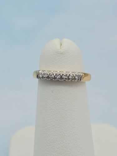 Baby Diamond Ring/Band - 14K Yellow Gold