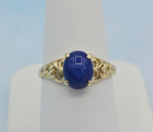 Load image into Gallery viewer, Blue Star Sapphire Ring - 14K Yellow Gold