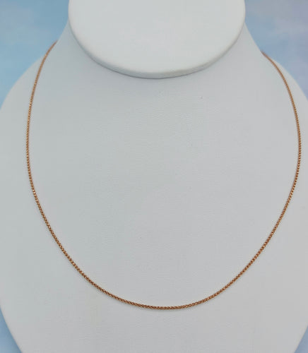 20” Wheat Chain - 14K Rose Gold