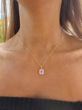 Load image into Gallery viewer, Pink Amethyst &amp; Diamond Necklace - 14K Rose Gold