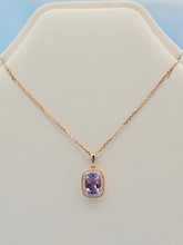 Load image into Gallery viewer, Pink Amethyst &amp; Diamond Necklace - 14K Rose Gold