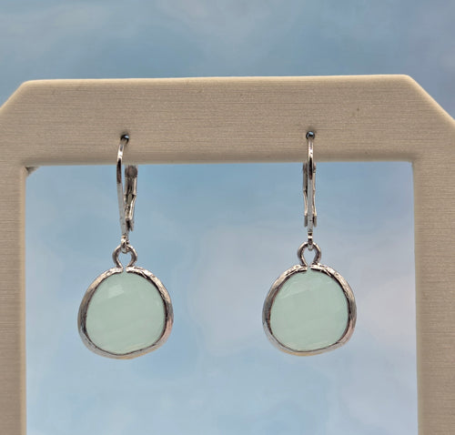 Alice Blue - Mini Teardrop Gemstone Leverback