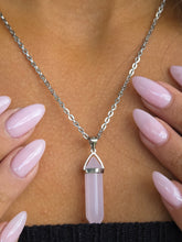 Load image into Gallery viewer, Rose Quartz Gemstone Necklace - TJazelle