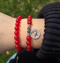 Load image into Gallery viewer, Red Agate Stacker - TJazelle Holiday Limited Edition