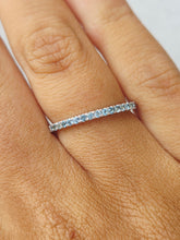 Load image into Gallery viewer, Stackable Aquamarine Ring - 14K White Gold