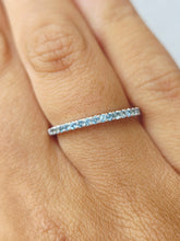 Load image into Gallery viewer, Stackable Aquamarine Ring - 14K White Gold