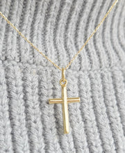 Load image into Gallery viewer, Petite Gold Cross Pendant &amp; Chain Necklace