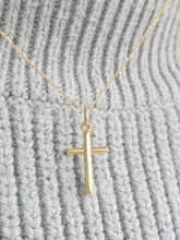 Load image into Gallery viewer, Petite Gold Cross Pendant &amp; Chain Necklace