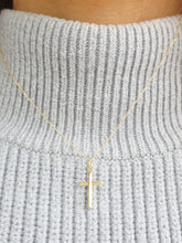 Load image into Gallery viewer, Petite Gold Cross Pendant &amp; Chain Necklace