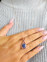 Load image into Gallery viewer, Rose Gold Infinity Tanzanite Necklace - 14K Rose Gold - Marie's Custom Design
