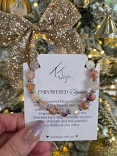 Load image into Gallery viewer, Strawberry Quartz &amp; Silver Empowered Elegance Beaded Bracelet - TJazelle
