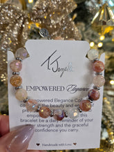 Load image into Gallery viewer, Strawberry Quartz &amp; Silver Empowered Elegance Beaded Bracelet - TJazelle