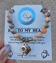 Load image into Gallery viewer, "Key To My Heart" Silver Charm Bracelet - TJazelle