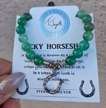 Load image into Gallery viewer, Lucky Horseshoe CZ Charm Bracelet - TJazelle
