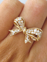 Load image into Gallery viewer, Bow Diamond Ring - 14K Yellow Gold