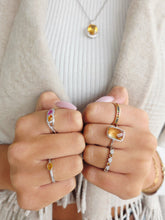 Load image into Gallery viewer, Multi Color Sapphire Band - 14K Yellow Gold