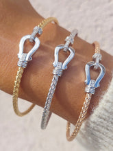Load image into Gallery viewer, *New* Limited Petite Italian Buckle Hook Bangle Bracelets - Sterling Silver