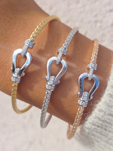 Load image into Gallery viewer, *New* Limited Petite Italian Buckle Hook Bangle Bracelets - Sterling Silver