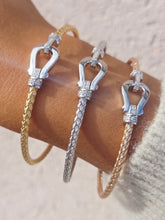 Load image into Gallery viewer, *New* Limited Petite Italian Buckle Hook Bangle Bracelets - Sterling Silver