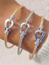 Load image into Gallery viewer, *New* Limited Petite Italian Buckle Hook Bangle Bracelets - Sterling Silver