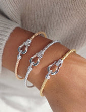 Load image into Gallery viewer, *New* Limited Petite Italian Buckle Hook Bangle Bracelets - Sterling Silver