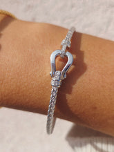 Load image into Gallery viewer, *New* Limited Petite Italian Buckle Hook Bangle Bracelets - Sterling Silver