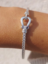 Load image into Gallery viewer, *New* Limited Petite Italian Buckle Hook Bangle Bracelets - Sterling Silver