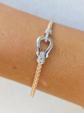 Load image into Gallery viewer, *New* Limited Petite Italian Buckle Hook Bangle Bracelets - Sterling Silver