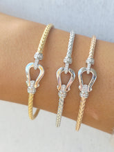 Load image into Gallery viewer, *New* Limited Petite Italian Buckle Hook Bangle Bracelets - Sterling Silver