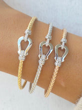 Load image into Gallery viewer, *New* Limited Petite Italian Buckle Hook Bangle Bracelets - Sterling Silver