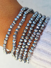 Load image into Gallery viewer, Pewter with Silver Accents - Crystal Stacker