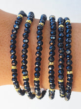 Load image into Gallery viewer, Black with Gold Accents  - Crystal Stacker