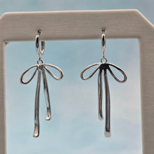 Load image into Gallery viewer, Bow Huggie Hoop Earrings