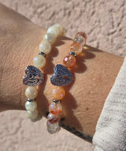 Load image into Gallery viewer, Angel Wings Moonstone Precious Symbols Bracelet - TJazelle